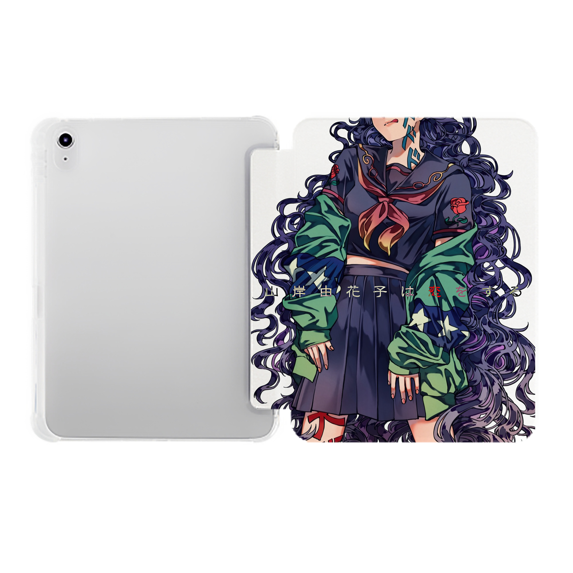 （画像用） ジョジョの奇妙な冒険 JoJo's Bizarre Adventure IPad ケース ペン収納付き 三つ折りスタンド PUレザー×シリコン 対応機種9.5/10.5/10.9インチ